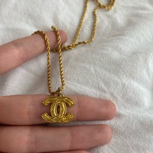 Authentic Repurposed Chanel button necklace